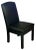 Upholstered Black Dining Chairs - Set of 8 For Sale - Image 4 of 8
