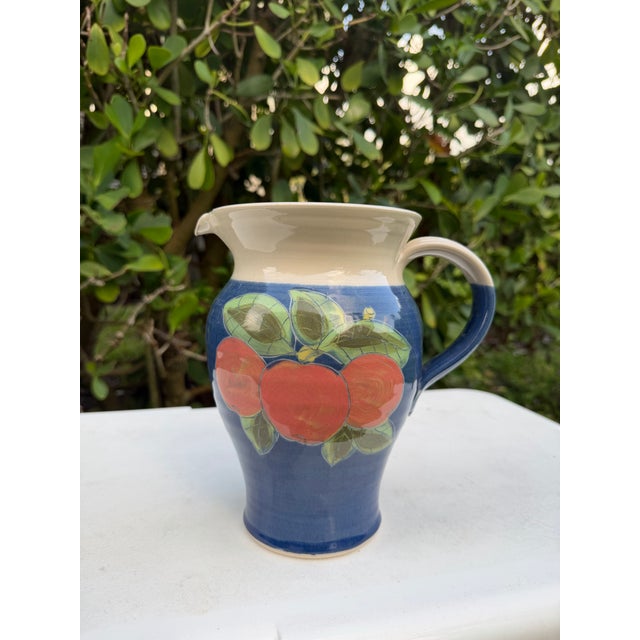 Vintage Forrester Bandon Studio Pottery Apple Stoneware Pitcher For Sale - Image 4 of 10
