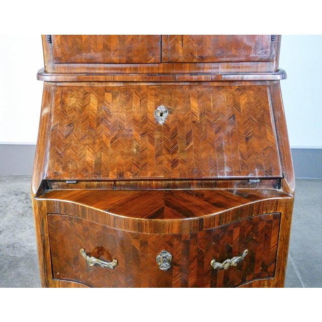 Louis XV Geometric Secretary Cabinet, 1700s For Sale - Image 9 of 14