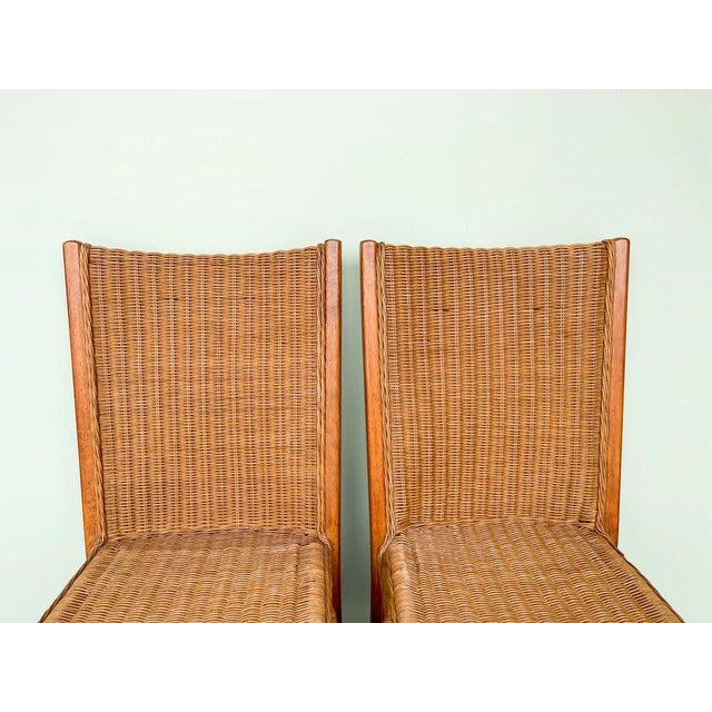 Mid 20th Century Draped Wicker Side Chairs a Pair Chairish
