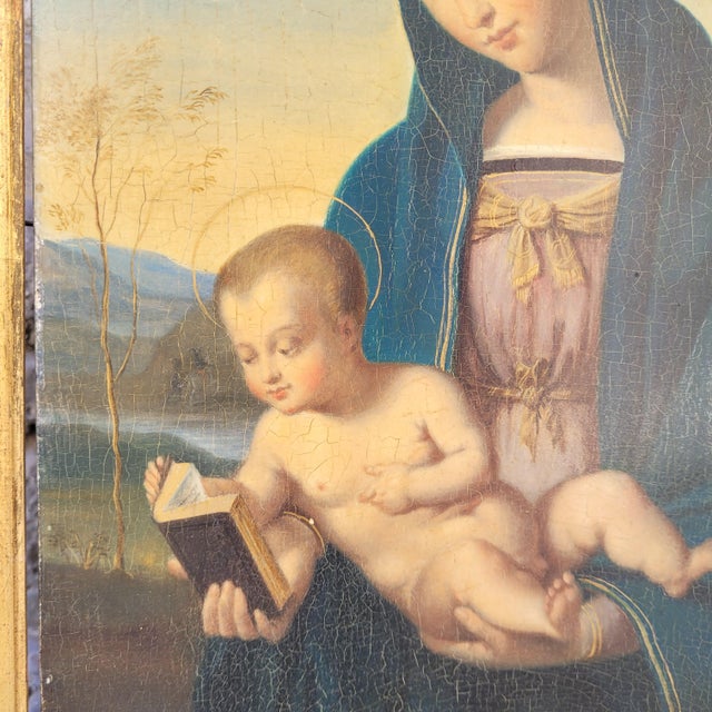 Follower of Rafael Sanzio, Madonna Connestabile, Italy, 1800s, Oil on Board, Framed For Sale - Image 7 of 18