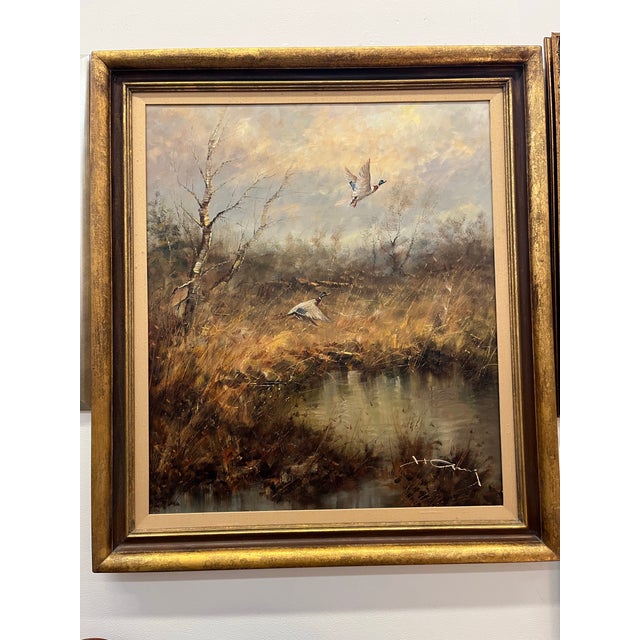 1930s 1930s Oil Painting by German Artist Hans Hansung For Sale - Image 5 of 11