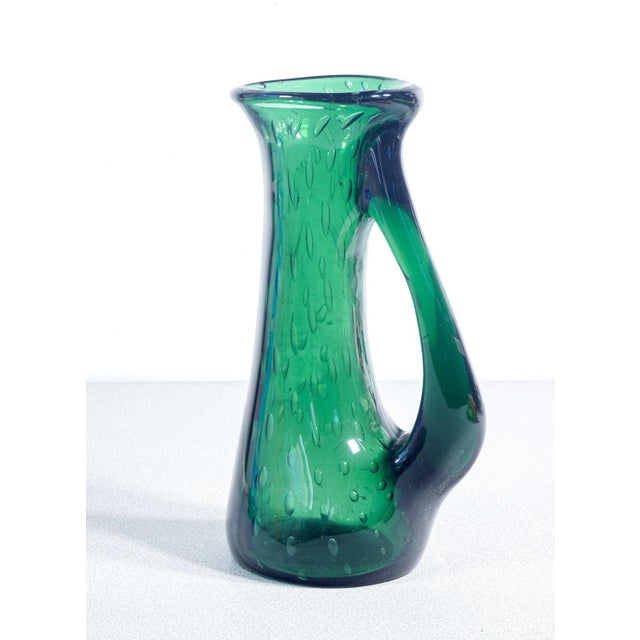 Murano Blown Glass Bullicante Vase For Sale - Image 4 of 18