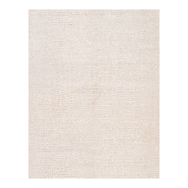 Transitional Wool Ivory Area Rug- 8'11'' X 11'11'' For Sale