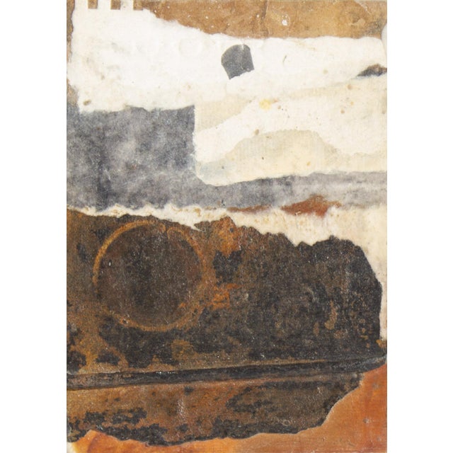 A 2012 mixed media collage on canvas by the Mexican artist Sylvia Torres. Titled Haiku #22, this organic work depicts a...