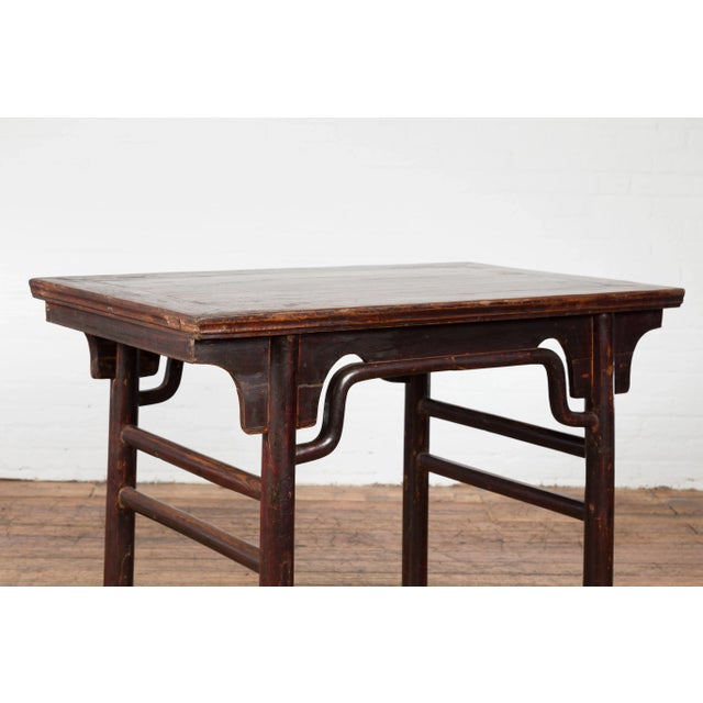 Chinese 19th Century Qing Dynasty Altar Console Table with Distressed Lacquer For Sale - Image 12 of 12