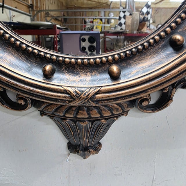 1950s Mid Century Eagle Wall Mirror Federal Revival Americana Coppercraft Guild 21" For Sale - Image 4 of 11