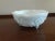 Vintage Mid Century Fentec Pattern Jeannette Glass Co Milk Glass Footed Bowl For Sale - Image 4 of 5