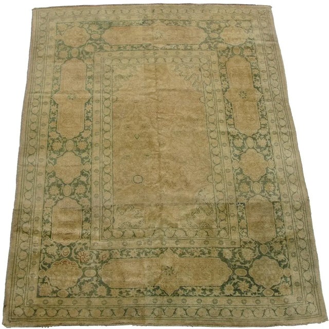 19th Century Antique Turkish Oushak Floral Rug 10'x7'10'' For Sale - Image 5 of 9