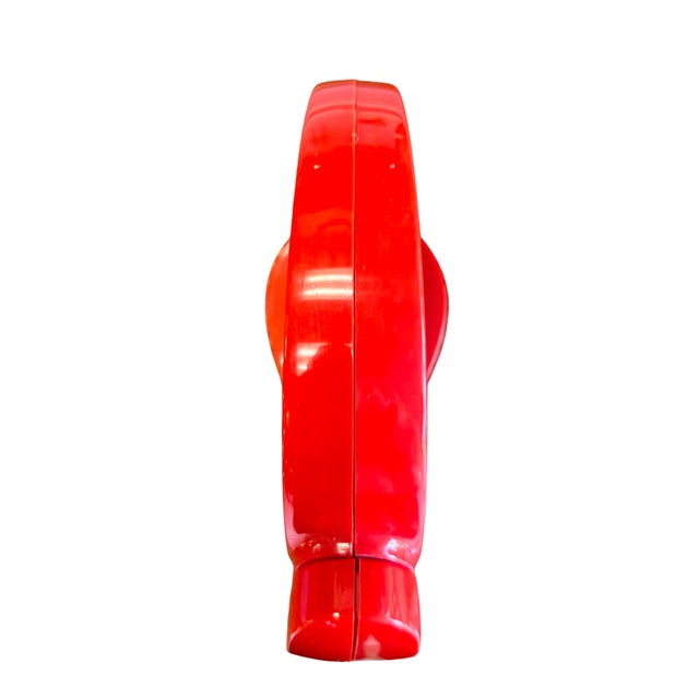 1970s Vintage Space Age Red Swivel Table Mirror, Made in Hong Kong, 1970s For Sale - Image 5 of 6