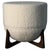 TOTEMO Architectural Stool in Ivory Dedar Bouclé and Mahogany from FORME, 2026 For Sale - Image 15 of 15