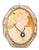 Antique 14k Gold Diamond Carved Shell Cameo Pin For Sale