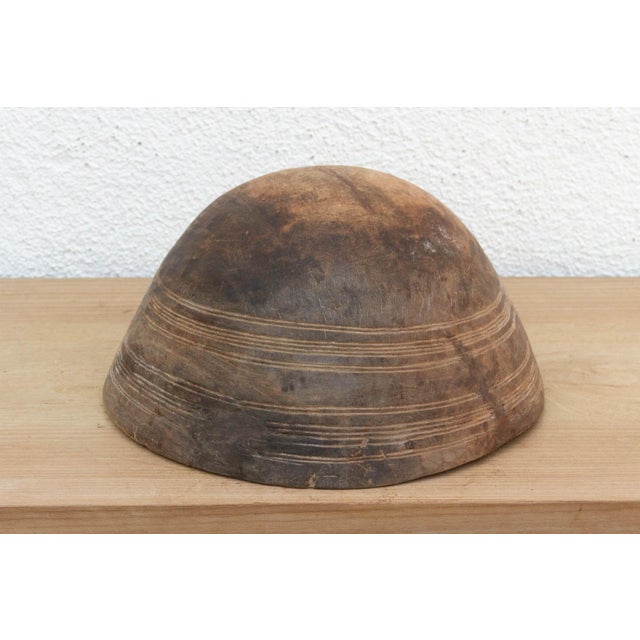 Wood Rounded Wooden Butter Pot From African For Sale - Image 7 of 8