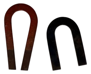 Pair of Vintage Mid 20th Century Traditional Horseshoe Magnets, for Wall Decor