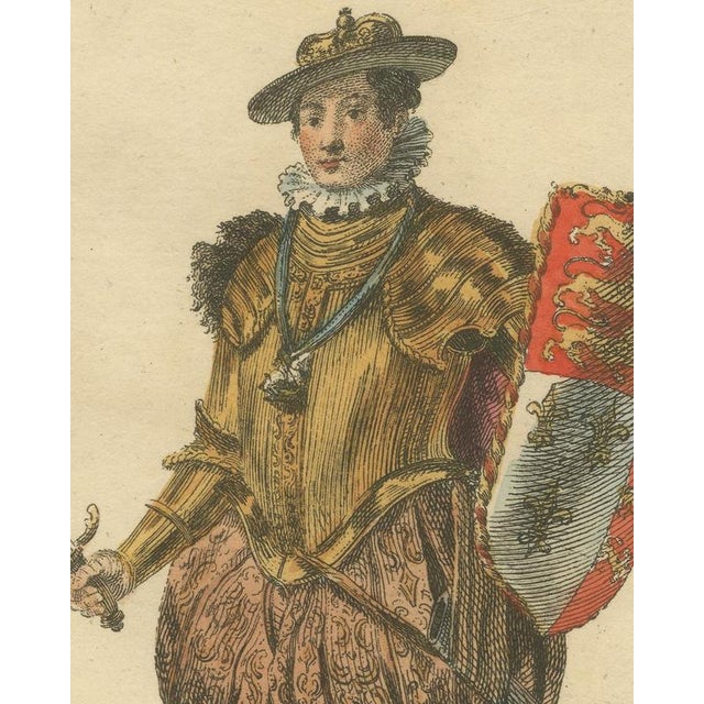 Jefferys, Military Habit of King Edward Vi in 1552, Sword and Shield, Jefferys Plate, 1757, Engraving For Sale - Image 4 of 8