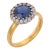 1910s Edwardian English Gia 2.45 Carat No Heat Sapphire Diamond 22k Yellow Gold Ring, Size 8 For Sale
