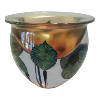 David Lotton 2000 Signed Sunset Paper Weight Bowl For Sale