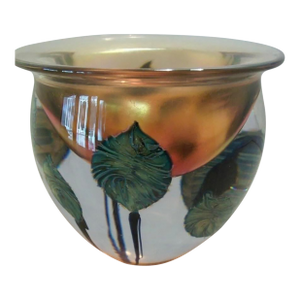 David Lotton 2000 Signed Sunset Paper Weight Bowl