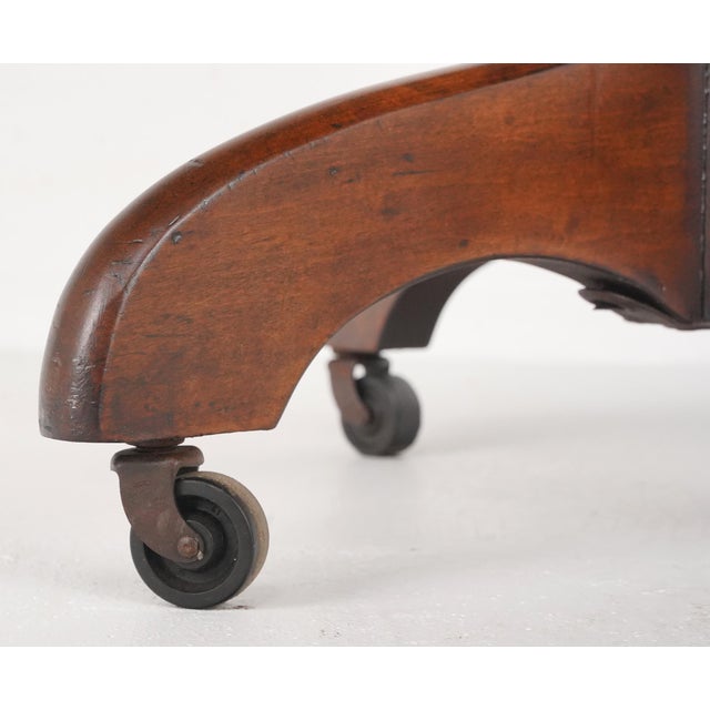 Vintage Solid Walnut Swivel Desk Office Chair For Sale - Image 16 of 16