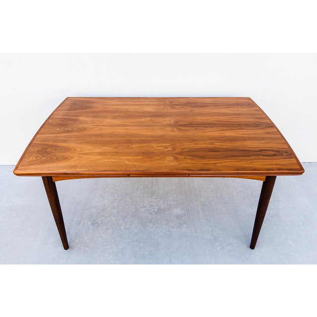 1960s Danish Mid Century Modern Walnut Extension Dining Table by Gudme For Sale - Image 10 of 12