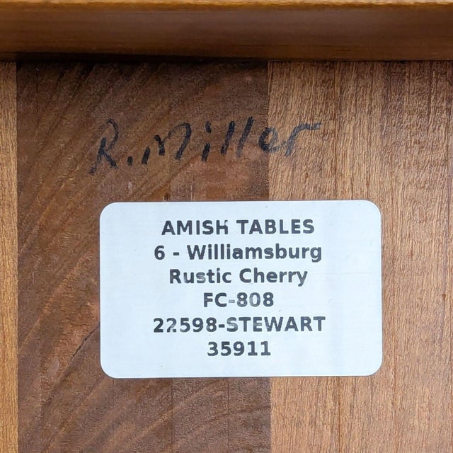 Brown Amish Tables Williamsburg Dining Chair in Rustic Cherry For Sale - Image 8 of 8