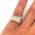 Mid 20th Century Platinum and 18k Gold Unisex Natural Diamond Pinky Ring Size 8 For Sale - Image 4 of 7