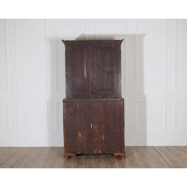 Gray Early 19th Century Swedish Painted Secretary Cupboard in Grey with Patina For Sale - Image 8 of 9