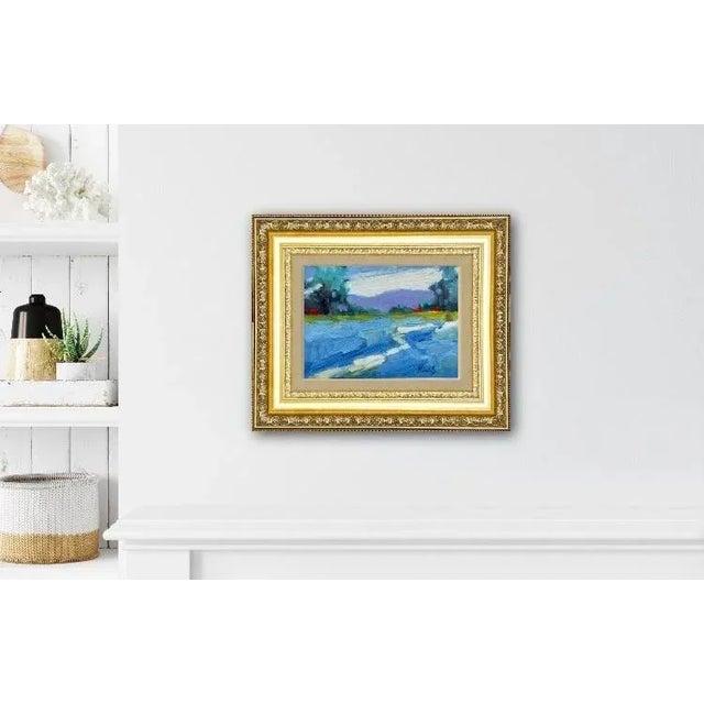 Contemporary Quiet Places & Journeys — Bluebonnet Field (Original Oil Landscape) For Sale - Image 3 of 7