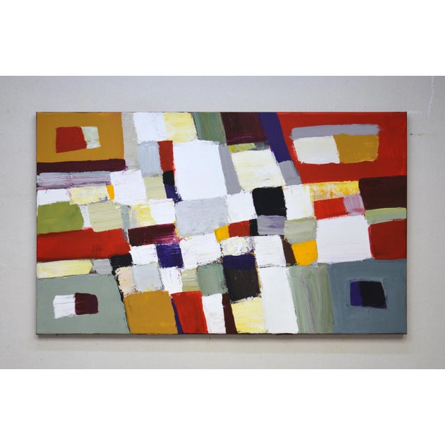 Modern 5. Modern, abstract painting, made in a bright, brutal palette. The product has a modern aesthetic design. A...