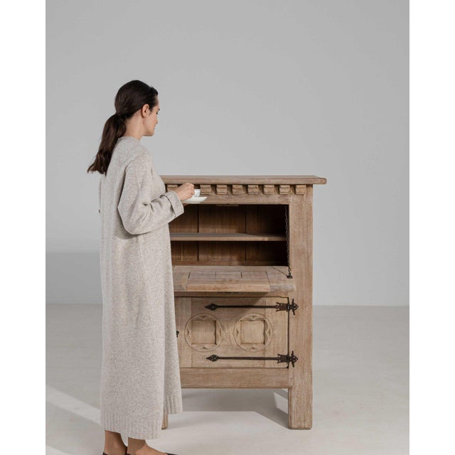 This table carries genuine presence, its natural bleached oak, block foot immediately setting the tone for the piece. The...