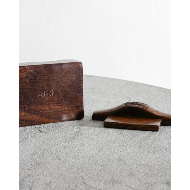 Wood Mid-Century French Wooden Box by Alexandre Noll, 1950s For Sale - Image 7 of 8