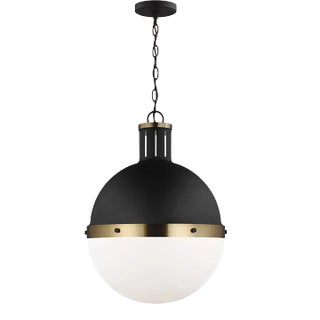Thomas O'Brien By Visual Comfort Studio Hanks 1-Light Large Pendant in Midnight Black For Sale