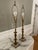 Glass Vintage Brass & Crystal Footed Lamps - a Pair For Sale - Image 7 of 9