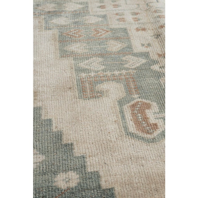 Textile Vintage Circa 1940 Beige Turkish Oushak Hand Knotted Wool Rug 5'7 X 10'2 For Sale - Image 7 of 12