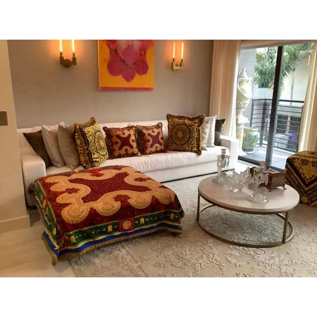 Custom Made Atelier Versace Multi Color Velvet Throw For Sale - Image 12 of 13