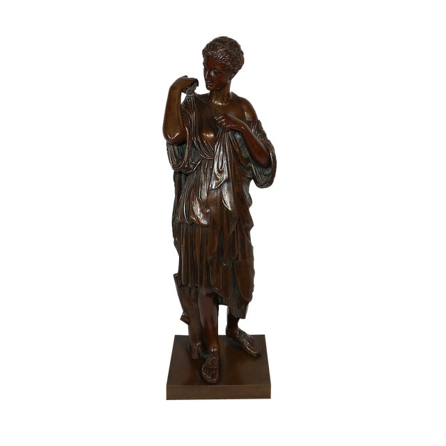 C. Sauvage after Praxitèle, Diane de Gabies, Early 1800s, Bronze For Sale