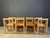 Vintage Wooden Folding Chairs, 1960s, Set of 8, in Good conditions. Designed 1960 to 1969