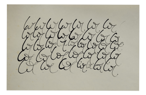 Sabine Ebel, Script Forms, Ciphers, 1960s, Ink on Cardboard