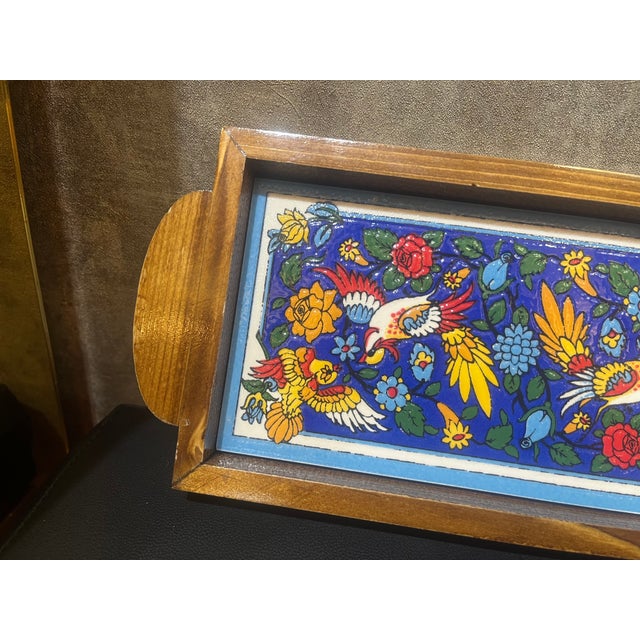 Artisan Textured Ceramic Tray. 1980s For Sale In Los Angeles - Image 6 of 12