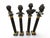Black Marble Columns with Gilt Bronze Mounts and Roman Emperor Busts, 1898, Set of 4 For Sale - Image 10 of 11