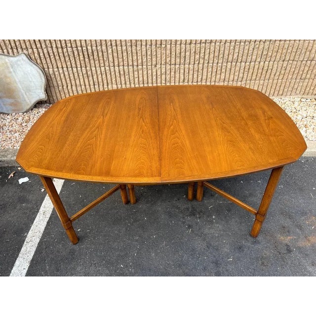 Mid Century Walnut Extendable Dining Table With 3 Leaves For Sale In Washington DC - Image 6 of 11