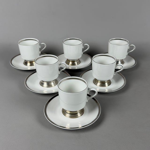 Vintage Porcelain Tea Set, Set of 6 For Sale - Image 12 of 12