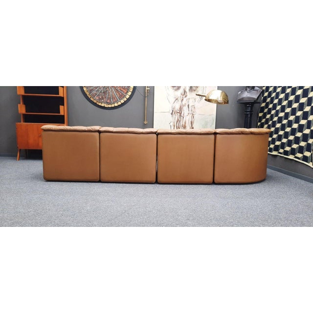DS 11 Modular Leather Sofa from de Sede, 1970s, Set of 4 For Sale - Image 12 of 13