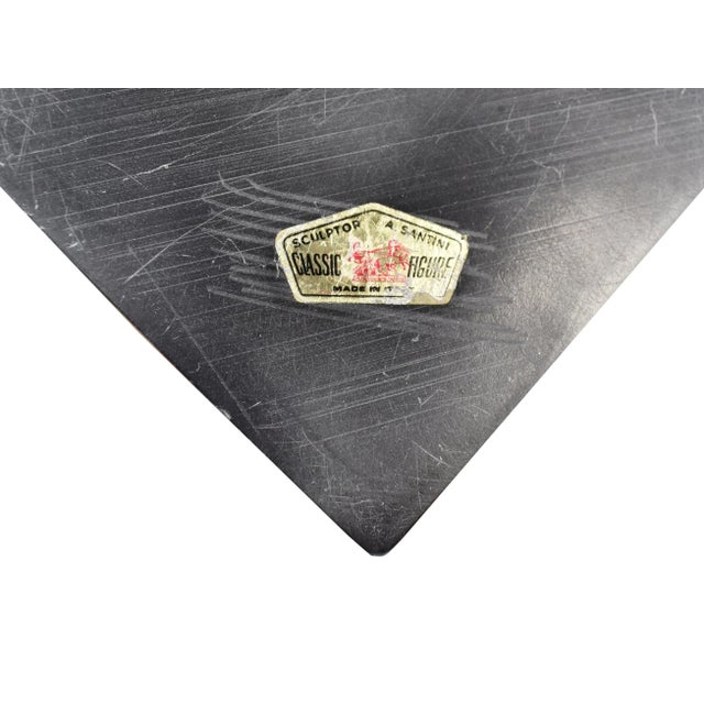 Mid 20th Century Italian Asantini Golfer on Marble Base Sculpture For Sale - Image 11 of 12