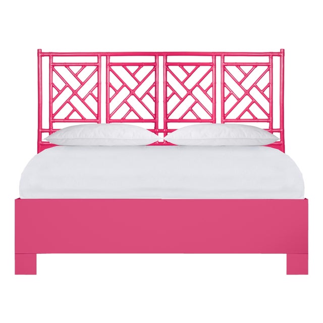 Chippendale Standard Bed California King - Pink For Sale