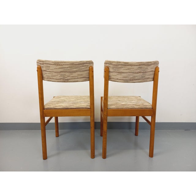 Vintage Baumann Chairs in Wood and Fabric, 1960s, Set of 2 For Sale - Image 17 of 18