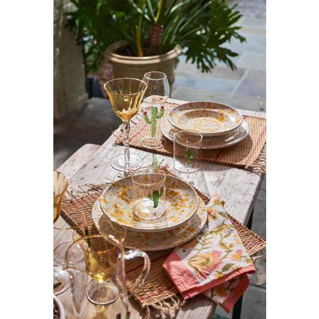 Italian Taverna Speckled Soup Bowl, Yellow/White, Set of 4 For Sale - Image 3 of 4