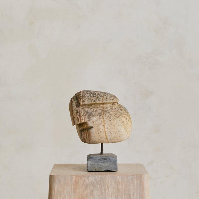 Vintage French Stone Abstract Sculpture on Stand No. 12 For Sale - Image 4 of 6