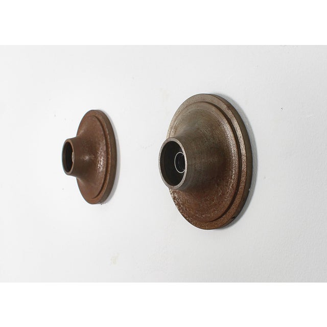 Mid-Century Modern Italian Turned Bronze Wall Lamps, 1960s, Set of 2 For Sale - Image 12 of 18