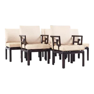 Michael Taylor for Baker Greek Key Dining Chairs - Set of 8